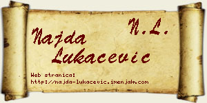 Najda Lukačević vizit kartica